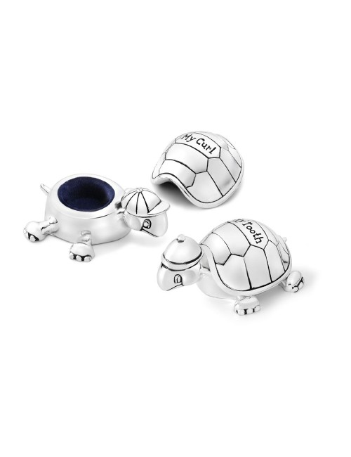 Zilverstad Tanden en haarlokdoosje Schildpad