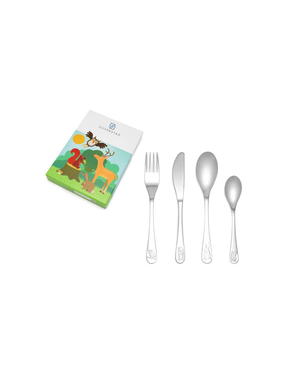 Kinderbestek Bosdieren - Gratis gegraveerd
