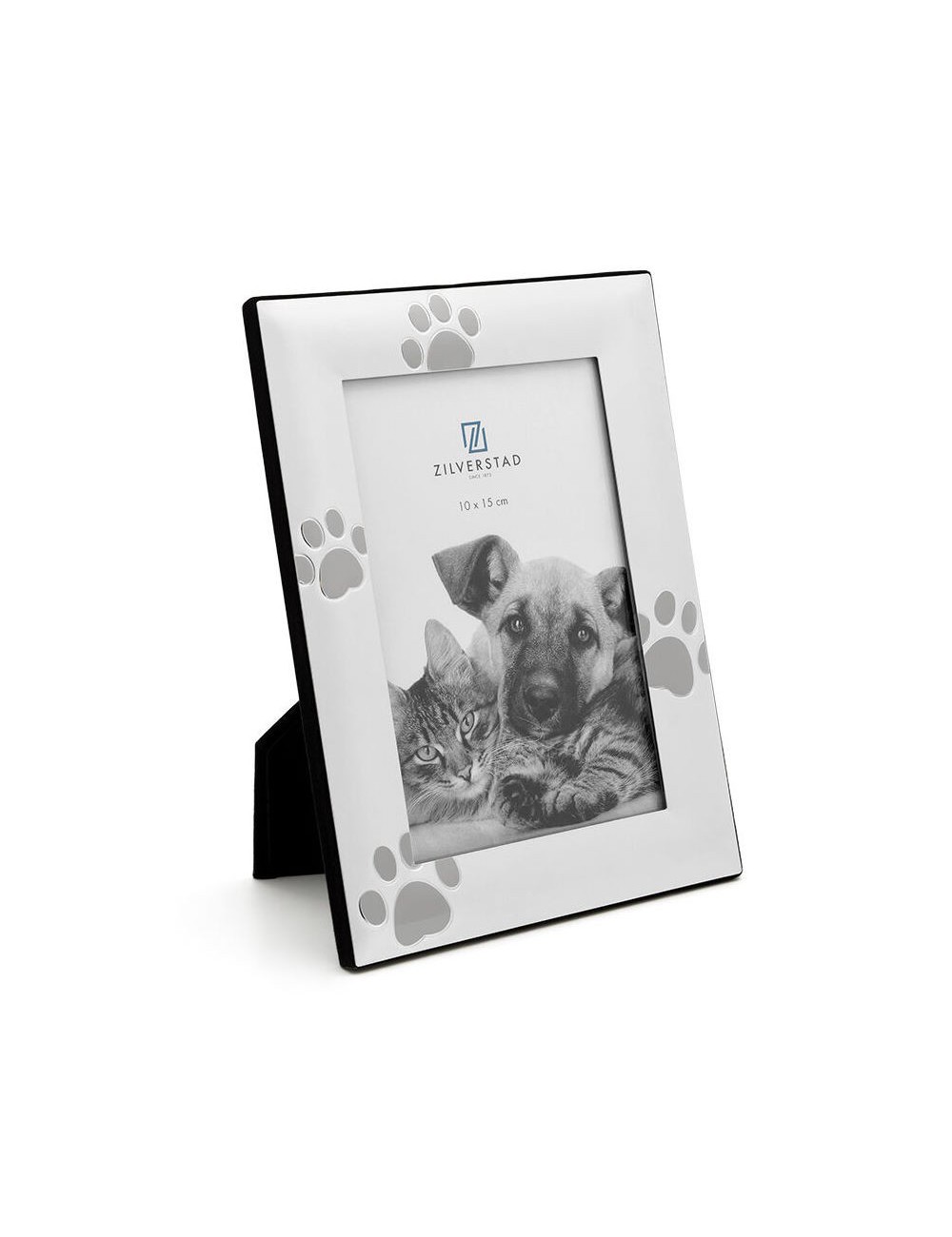 Memory fotolijst huisdier met pootjes - verzilverd Memory fotolijst huisdier met pootjes - verzilverd