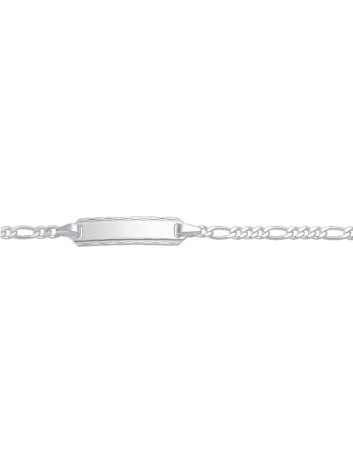 Baby Armbandje Sier rand Figaro