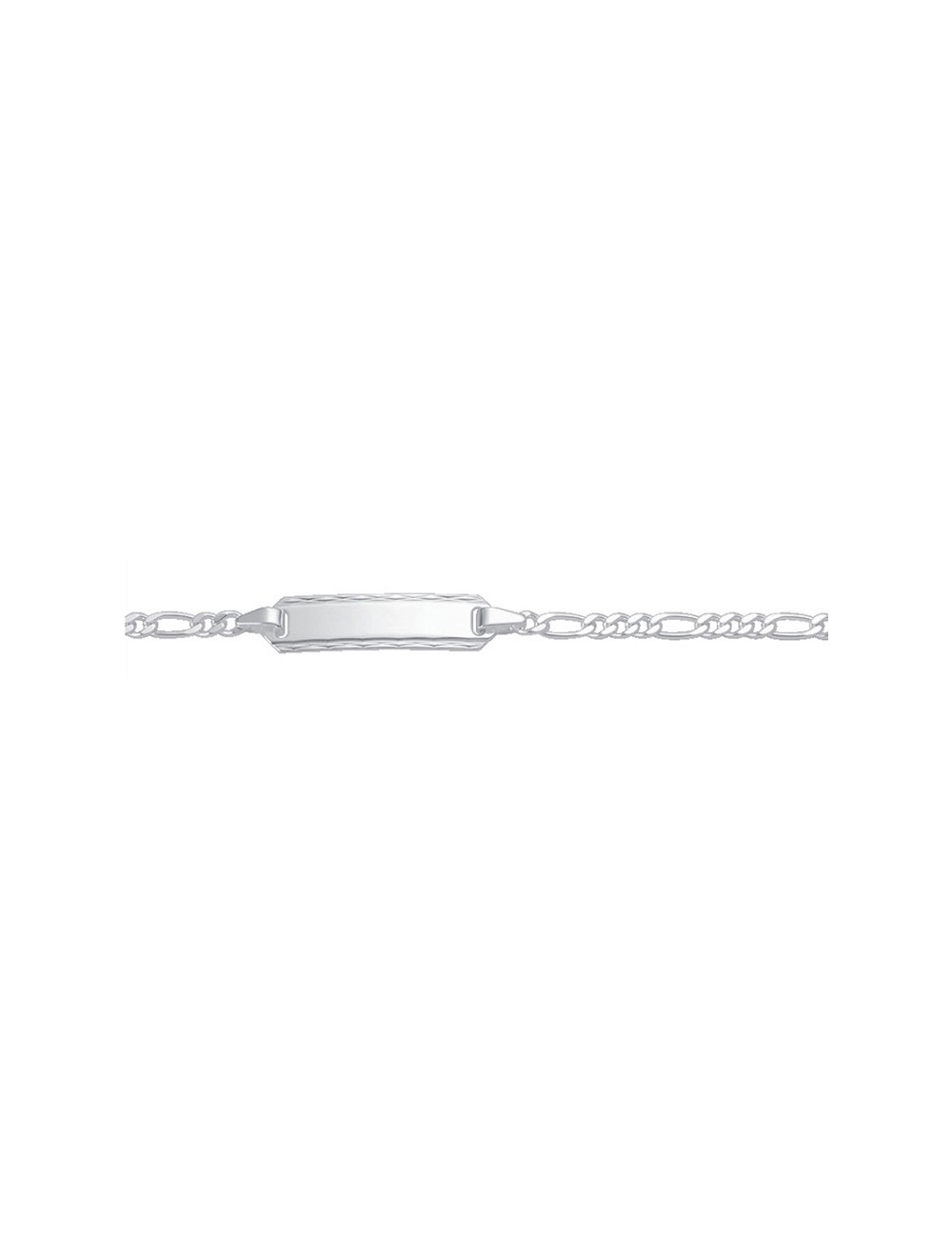 Baby Armbandje Sier rand Figaro