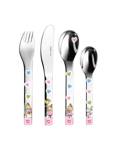 Kinderbestek Prinses Nelia 4-delig Puresigns - Gratis Gegraveerd - Het ZilverHuys