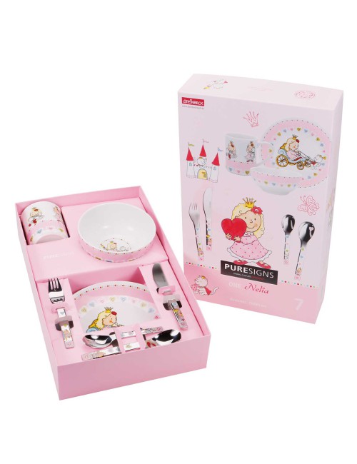 Kinderbestekset Prinses Nelia 7-delig Puresigns - Gratis Gravering - Het ZilverHuys