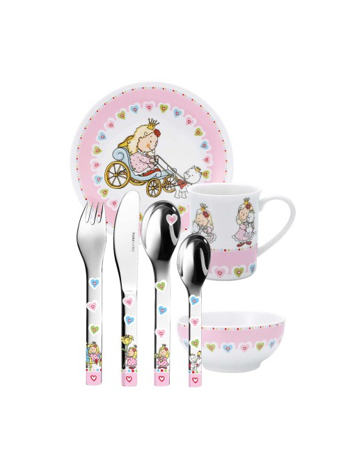 Kinderbestekset Prinses Nelia 7-delig Puresigns - Gratis Gravering - Het ZilverHuys