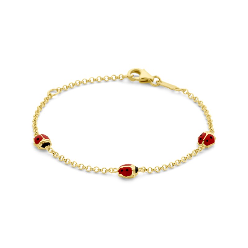 Gouden Armband Lieveheersbeestje 11 - 13 cm Gouden Armband Lieveheersbeestje 11 - 13 cm