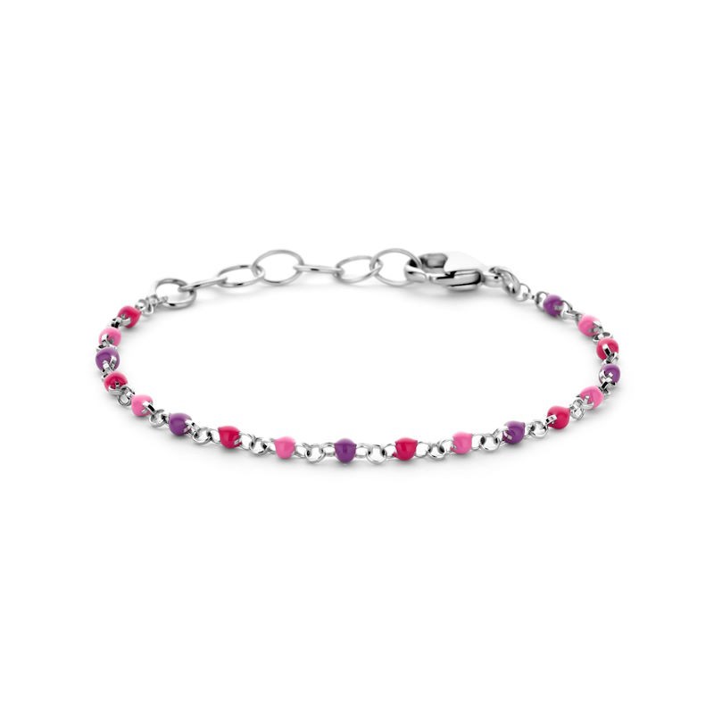 Zilveren Armband Bolletjes Gekleurd Emaille Zilveren Armband Bolletjes Gekleurd Emaille