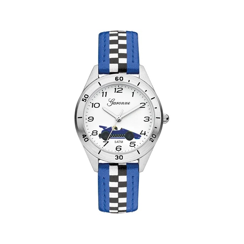 Garonne Kids Horloge Raceauto blauw