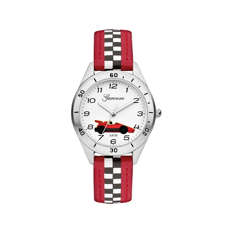 Garonne Kids Horloge Raceauto rood