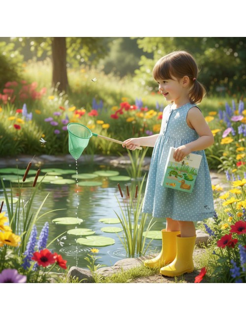 Kinderbestek vijverdieren 4-delig Zilverstad - Gratis gegraveerd