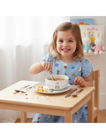 Kinderbestekset Nijntje 6 delig Zilverstad - Gratis gegraveerd