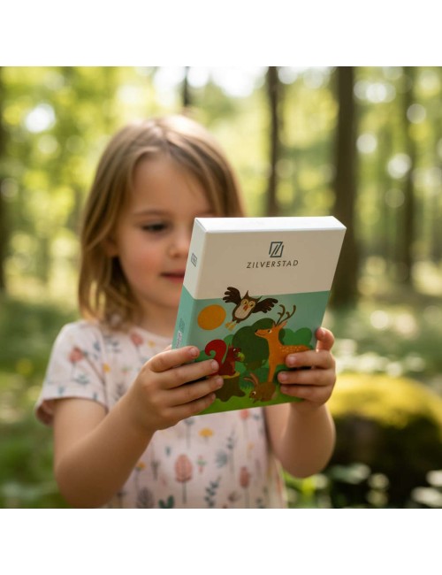 Kinderbestek Bosdieren 4-delig Zilverstad - Gratis gegraveerd.