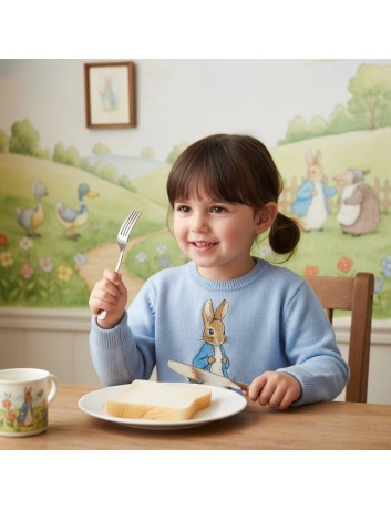 Kinderbestek Peter Rabbit - Beatrix Potter - Gratis gegraveerd -  van Kempen en  Begeer