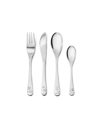 Zilverstad kinderbestek Bosdieren met naam