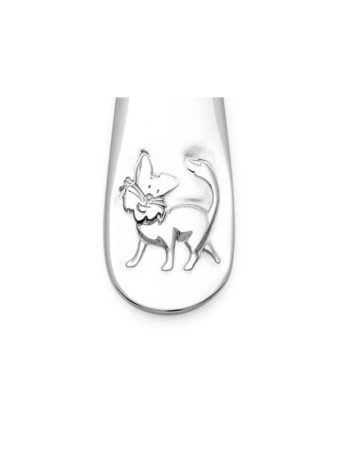 Zilverstad kinderbestek Huisdieren met naam