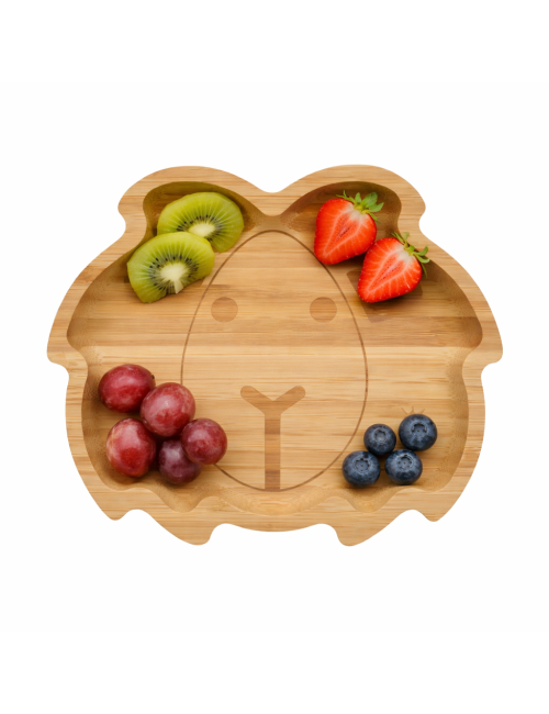 Bamboe Leeuw Bordje: Uniek kinderservies kraamgeschenk | Het ZilverHuys