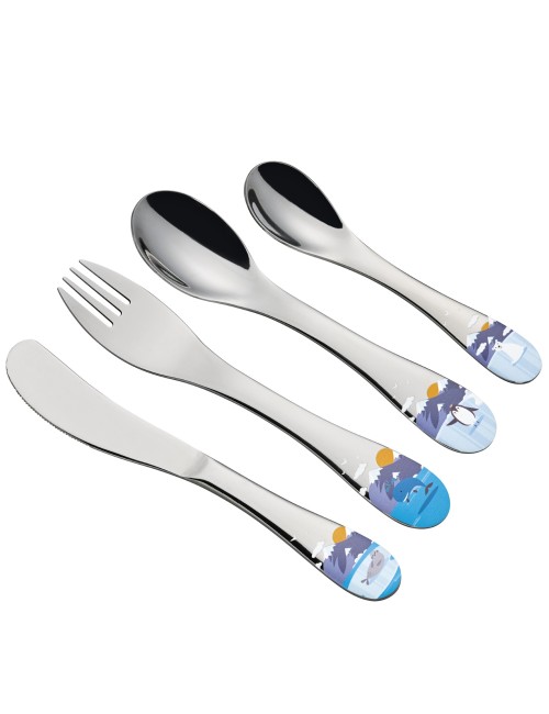 Cilio Kinderbestek Seaworld 4-delig met naam - Gratis gegraveerd