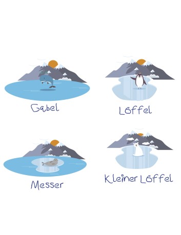 Cilio Kinderbestek Seaworld 4-delig met naam - Gratis gegraveerd