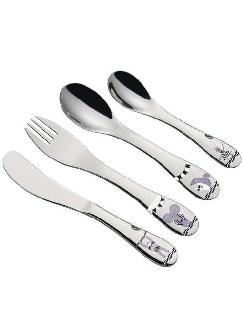 Cilio Kinderbestek Party 4-delig met naam - Gratis gegraveerd