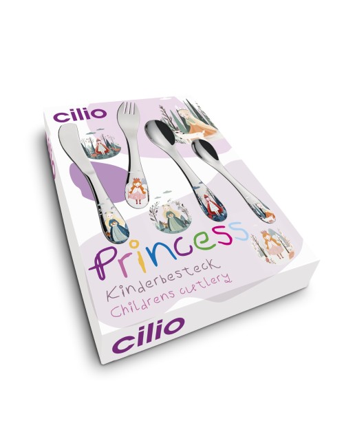 Cilio Kinderbestek Princess 4-delig met naam - Gratis gegraveerd