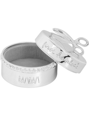 Haarlokdoosje BAMBAM Zilveren Schaar