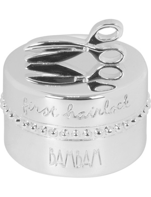 Haarlokdoosje BAMBAM Zilveren Schaar