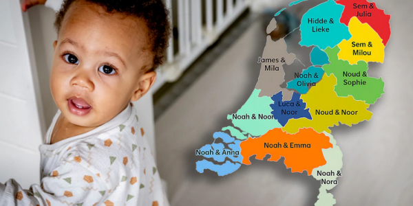 Populaire kindernamen van 2025